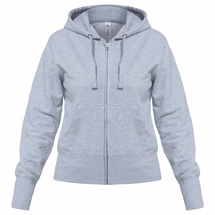 Толстовка женская Hooded Full Zip серый меланж