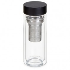 Стеклянная термобутылка Glassir, 500мл, черный