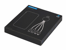 Набор из внешнего акуумулятора и универсального кабеля с подсветкой лого Reserve LED, 10000mAh, черный