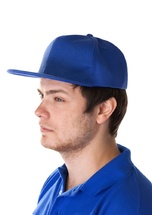 Бейсболка Unit Snapback с прямым козырьком, ярко-синяя