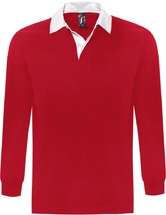 Рубашка поло мужская с длинным рукавом Pack 280 красная