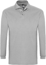 Рубашка поло мужская с длинным рукавом Winter II 210 серый меланж