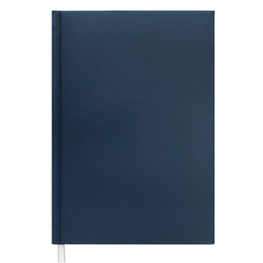 Ежедневник Marseille soft touch, А5, датированный (2021г.), белый блок сине-черная графика, без прошивки, синий