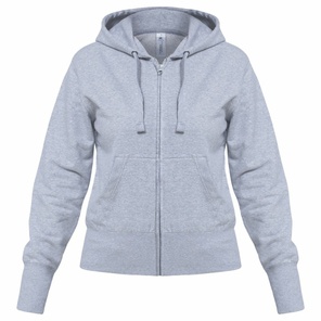 Толстовка женская Hooded Full Zip серый меланж