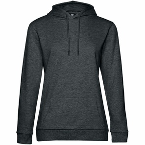 Толстовка с капюшоном женская Hoodie, серый меланж (антрацит)