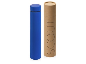Термос Scout софт-тач, тубус, синий