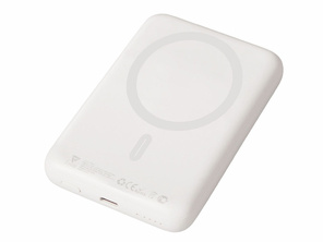 Магнитный внешний беспроводной аккумулятор Polarix, QC/PD, 10000 мАч, слоновая кость