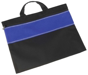 Конференц-сумка UNIT FOLDER, ярко-синяя с черным