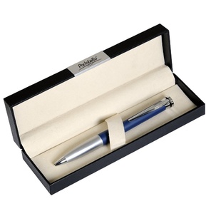 Шариковая ручка Megapolis, синяя/серебро, в коробке с логотипом